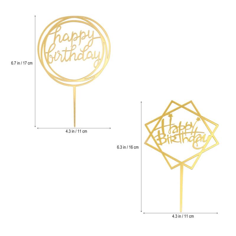 ケーキトッパー 誕生日 ゴールド 12枚セット ケーキ飾り トッパー Happy Birthday ...