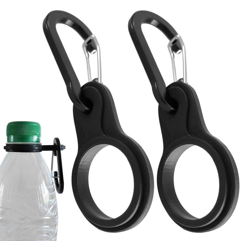 5WYOUKEペットボトルホルダー アップグレード カラビナ付き シリコーン アウトドア 登山 キャンプ ハイキング 旅行 水分補給 便利アイテム 取り外し可能 軽量 バックパック ベルト対応 2個セ hitotsunagi-10277135 HITOTSUNAGI パッケージ画像