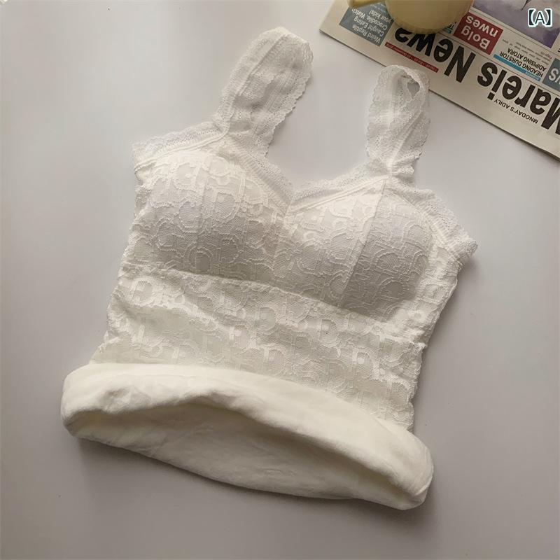 秋冬の 少女の セクシーな レースに ベルベットを つけて 保温 して やせて いる ベストを 見せます。生地名: レース商品番号: 1963#ブランド: 愛の鳳凰機能: 暖かくしてくださいORIGIN: 汕頭対象性別: 女性パターン: 1242512156トップスタイル: 一体型カップ/ブライン/胸パッド付きシームレスですか？: いいえネックラインの形状: Vネックレイヤー数: 二重層主な生地構成: ナイロン/ナイロン輸入するかどうか: いいえ色: アプリコット,黒,カーキサイズ: フリーサイズ [フィット 42.5-62.5kg]]国境を越えた輸出に独占的に供給されるかどうか: はい包装形態: 袋詰め生地の厚さ（グラム重量）: 厚手 (201-250g/平方メートル)市場投入までの時間: 2022年秋対象年齢層: ユース（18～40歳）パッチするかどうか: いいえベルベットを追加するかどうか: はい前立て: プルオーバー製品カテゴリー: サーマルベスト