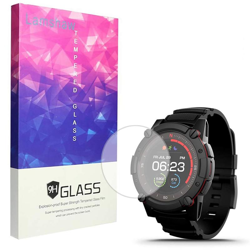 PowerWatch 2 保護フィルム, Lamshaw 9H ガラスフィルム カバー 対応 PowerWatch 2 スマートウォッチ