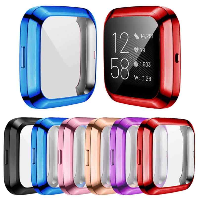 RICHONE Screen Protector Case Compatible with Fitbit Versa 2 Smartwatch, All-Around TPU Plated Protective Cover Scratch Resista