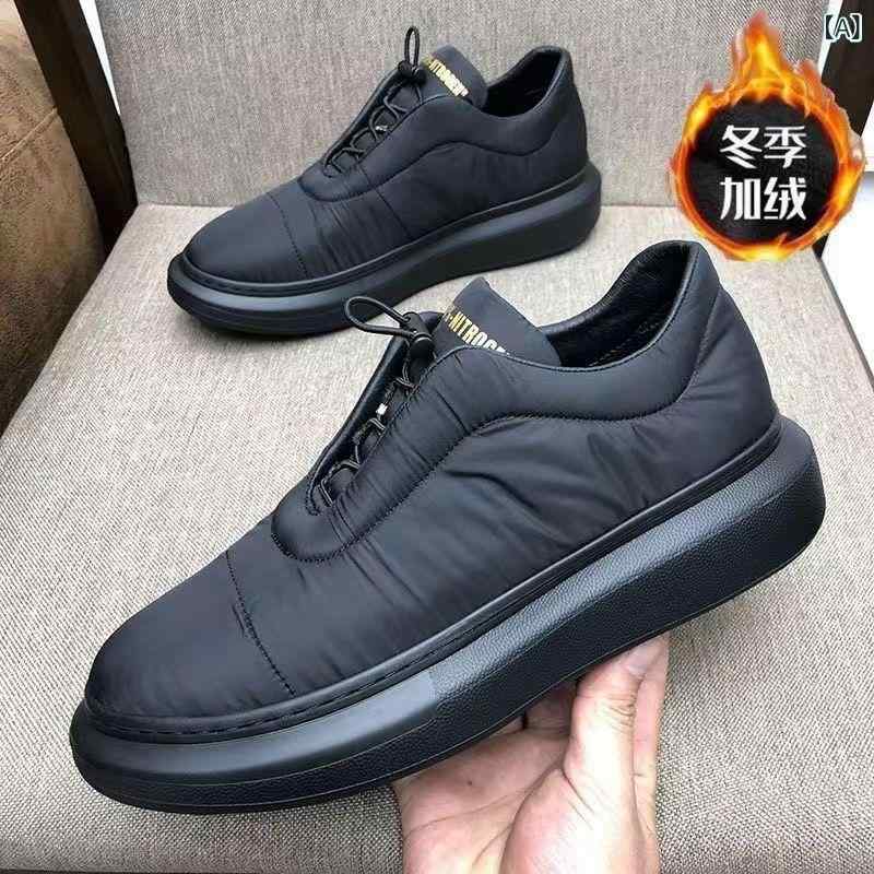 乐天商城 - 2023 冬の 男性 靴の 新型 カジュアルな スポーツレジャーと ベルベット 靴の PW 588 - 1