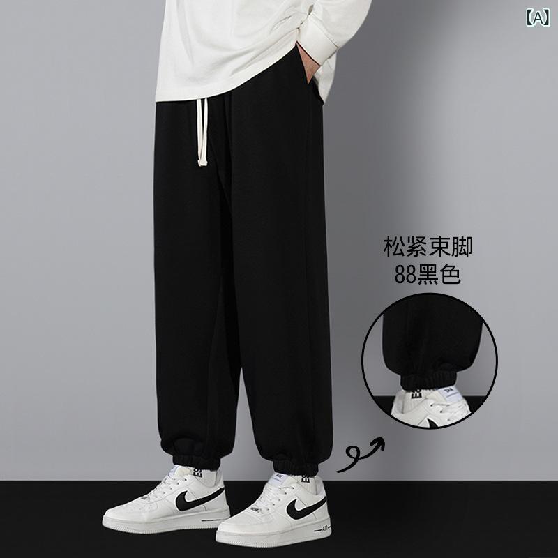 乐天商城 - スポーツ パンツ 男性 モデル 春秋 夏 ゆったりと した 足の重 ポンド 衛 ズボン 男性 ファッション ブランドの カジュアルな ズボン