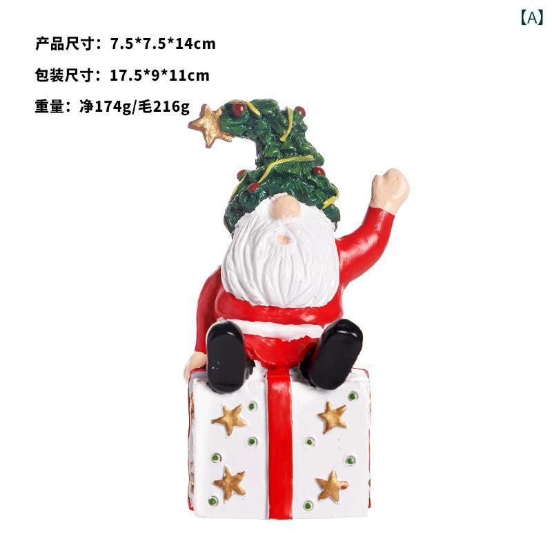 Ceremony, Events Services - 国境を 越えた新 製品 クリスマス 装飾 品 彩色 小人 サンタクロース 樹脂 置物 ホーム パーティー 装飾