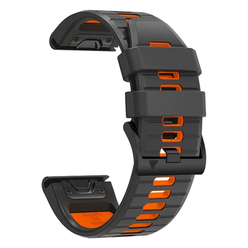 YOCAHU QuickFit 22mm 交換用バンド 対応 Garmin Fenix 8 47mm / epix Pro 47mm, Fenix 7,Fenix 6,Fenix 6 Pro,Fenix 5,Fenix 5 Plus,Approach S