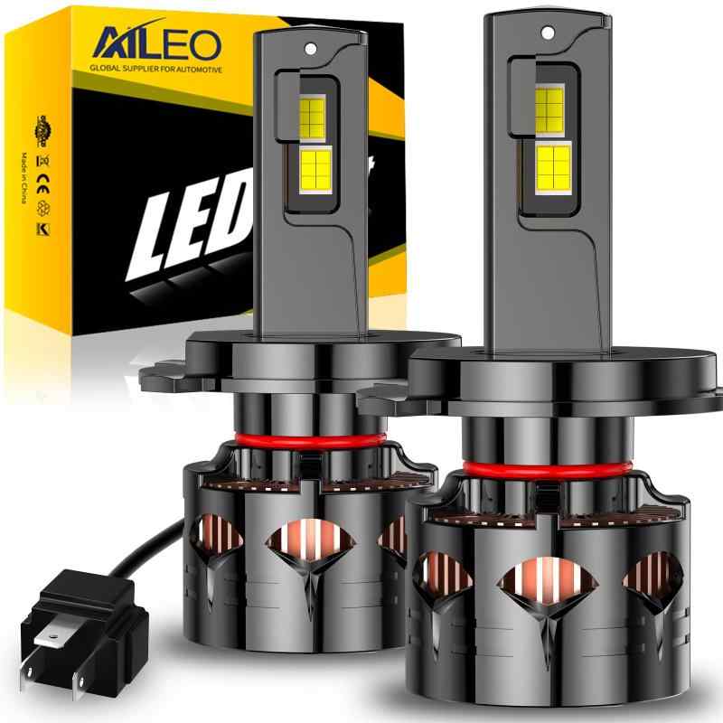 AILEO 9005 HB3 LED車用電球、新型アップグレードCSP LED照明チップ搭載、600％の明るさアップ、24000LMの圧倒的爆光、放熱設計、60000時間以上の長寿命、エラーキャンセラー内蔵、IP68防水性能、一