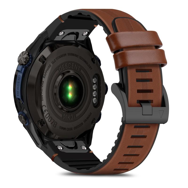  バンド Garmin Tactix 8 51mm/Fenix 8 51 mm/Enduro 3/Descent Mk3i/tactix 7 AMOLED/Instinct 2X 対応 レザーバンド 革 交換バンド QuickFit 26