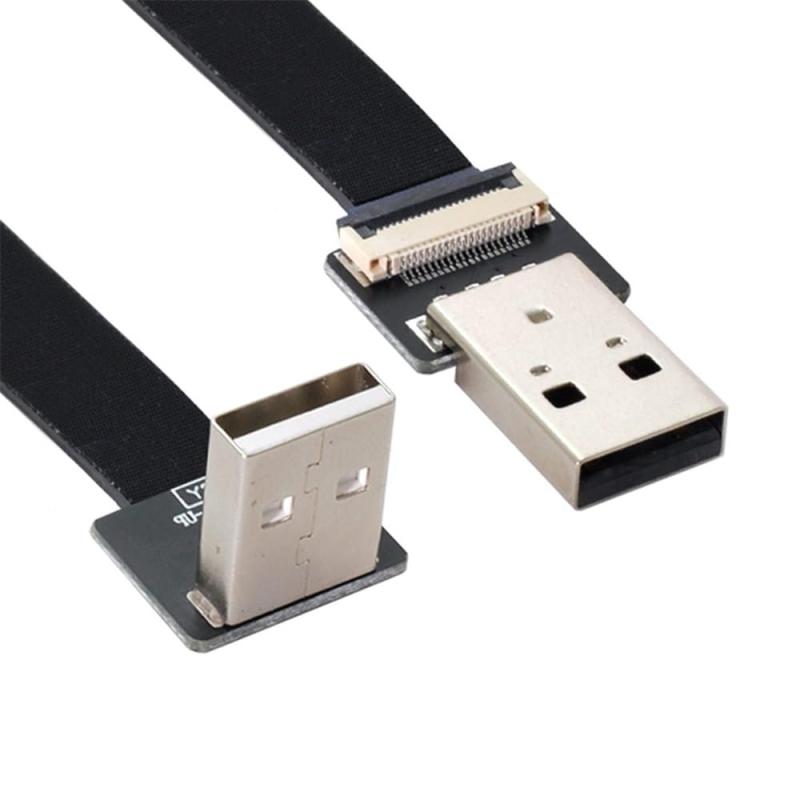 Xiwai アップアングル USB 2.0 Type-A オス - データ フラット スリム FPC ケーブル 90度 FPV hitotsunagi-10432070 HITOTSUNAGI サンプル画像2