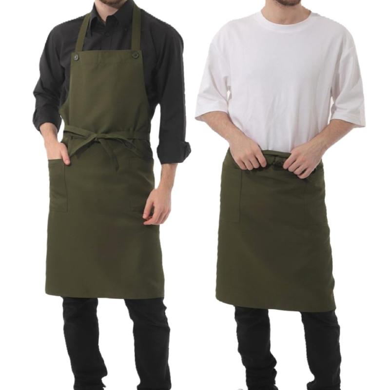 [SSY] メンズ エプロン カッコいい 前結び ノーアイロン お手入れ楽々 シンプル カフェ 3way 男の 首掛け 無地 ソムリエ キッチン APRON【　前結びでカッコいいと好評な首かけタイプのシンプルなエプロンです　】：プレーンタイプだから様々なジャンルのお仕事に使えます。首掛けエプロンだから着脱も簡単首に掛けてウエストで締めるだけ。カフェ、キッチン、ガーデニング、DIYなどおしゃれにお使いください。【　多くのご購入者様に認められた品質　】：「メンズ作業エプロン部門」で度々1位を獲得カッコいい・機能的・お手入れ楽々・長持ち、と高評価を頂いております。【　日常のお手入れ楽々　】：素材はしわになり難く・乾きやすい・縮み難い・色落ちし難い、こだわりのポリエステル。洗濯後のお手入れも大変簡単と大好評です。エプロン自体の重さは210gでしっかりとした質感があり、生地は透けることなく、強さがあり長くご使用頂けます。【　丁度良いサイズ　】：サイズはフリーサイズですが、ご購入者様からは丁度良いサイズ感と評価を頂いております。首紐の長さは2段階に調整が出来ます。画像のモデル：身長181cm。平置きサイズは説明写真をご確認下さい。【　3wayで使用　】：使いやすさへのこだわり。より使いやすくする為に、腰ひもを通すループ（ベルト通し）を付けました。ループを通して前結びすると、首掛けとして使用の際は首の負担を減らし、前掛けとして使用の際は着崩れを防ぎます。