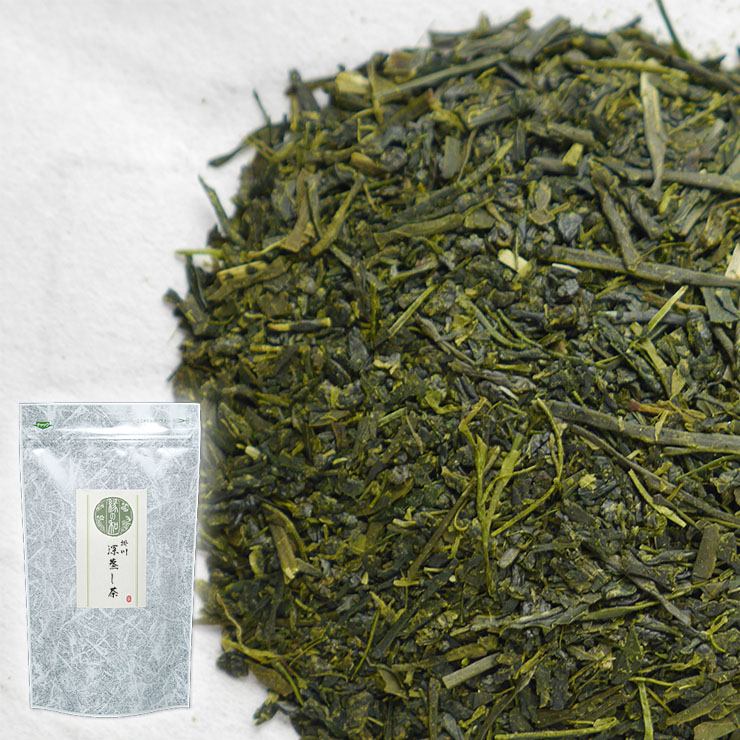 ゆうメール便 送料無料 高村園 掛川茶 深蒸し 煎茶 200g (100g×2) (日本茶 茶葉 緑茶 チャック付袋 静岡茶 深蒸し茶 お茶)