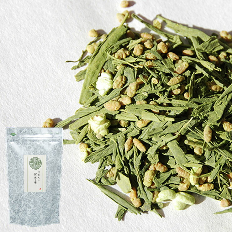 送料無料 高村園 抹茶入り玄米茶 300g(100g×3) 静岡県産緑茶を使用 チャック付袋詰 (日本茶 茶葉 緑茶 お茶)