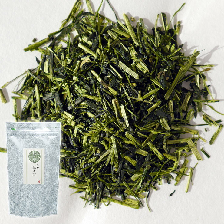 送料無料 八女 茎茶 かぶせ白折 300g (100g×3) 日本茶 茶葉 緑茶 棒茶 雁ヶ音 茶香炉 くきちゃ くき茶 かりがね お茶