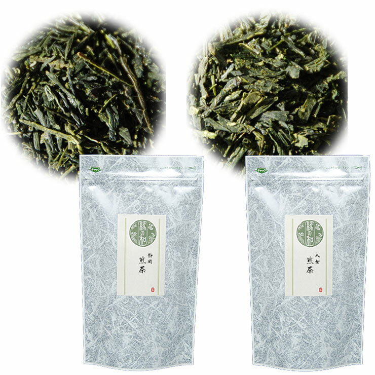 高村園 静岡煎茶 100g ＋ 八女煎茶 100g (200g)