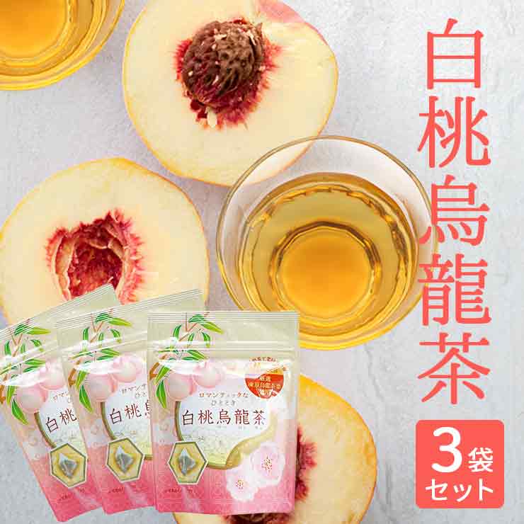 ウーロン茶 ティーバッグ 白桃烏龍茶 2.5g×8P×3袋 凍頂烏龍茶 ティーパック フレーバー メチル化カテキン お茶