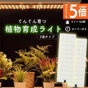 ●エントリーでP5倍 お買い物マラソン●LED植物育成ライト 植物育成ライト 2連 2枚 薄型 板状 板 パネル 5段階調光 LED 植物ライト 植物育成ランプ...
