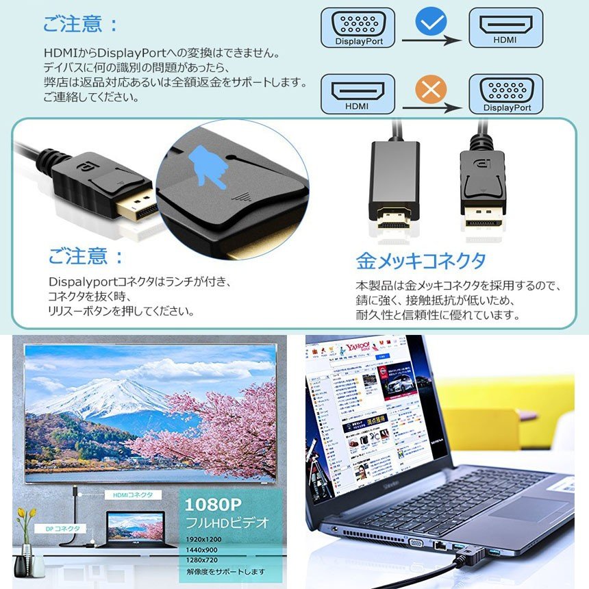 DisplayPort HDMI変換アダプター...の紹介画像3