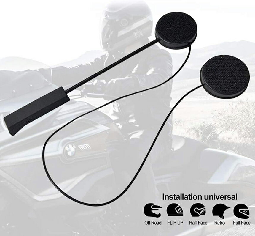 オートバイ用ヘッドセットBluetoothワイヤレスバイクイヤホン高音質ステレオヘッドセットヘルメットスピーカー音楽インターホンHDマイクハンズフリー通信