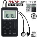 ポケットラジオ 2台セット FM AM ワイドFM対応 充電式 ミニーラジオ 小型ラジオ 携帯ラジオ 通勤ラジオ LCD液晶 画面 ディスプレー DSP技術 高感度 充電式 ロック機能搭載 ポータブル 防災ラジオ イヤホン付き 送料無料 その1