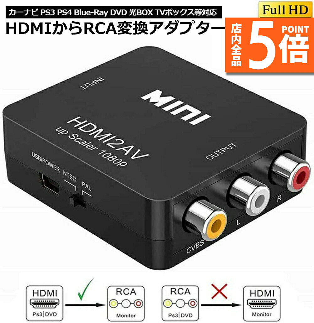 HDMI to AV Ѵݥå HDMI to AV ѴС HDMI饢ʥѴץ 1080Pβ
