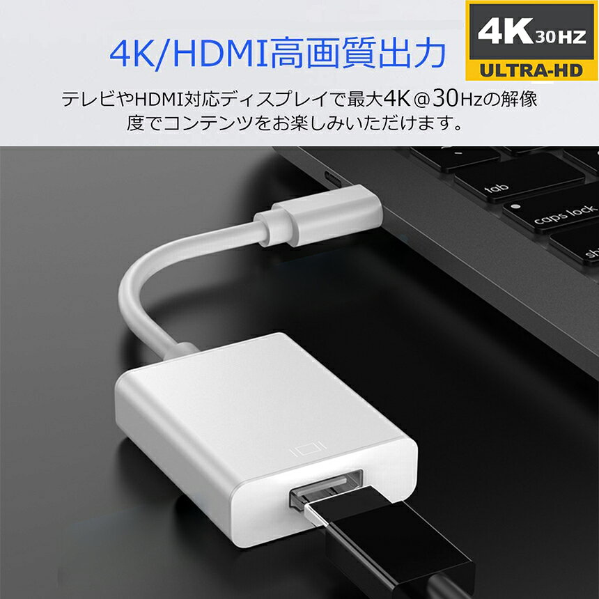 USB Type C to HDMI 変換アダプタ USB C to HDMI交換コネクター USB-C HDMI 変換ケ...