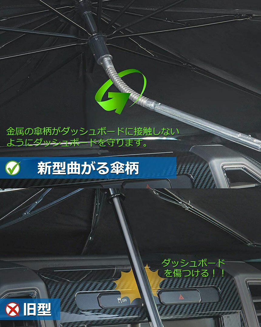 サンシェード 車 フロント 車用サンシェード 傘型 ひよけ くるま用 フロントガラス...