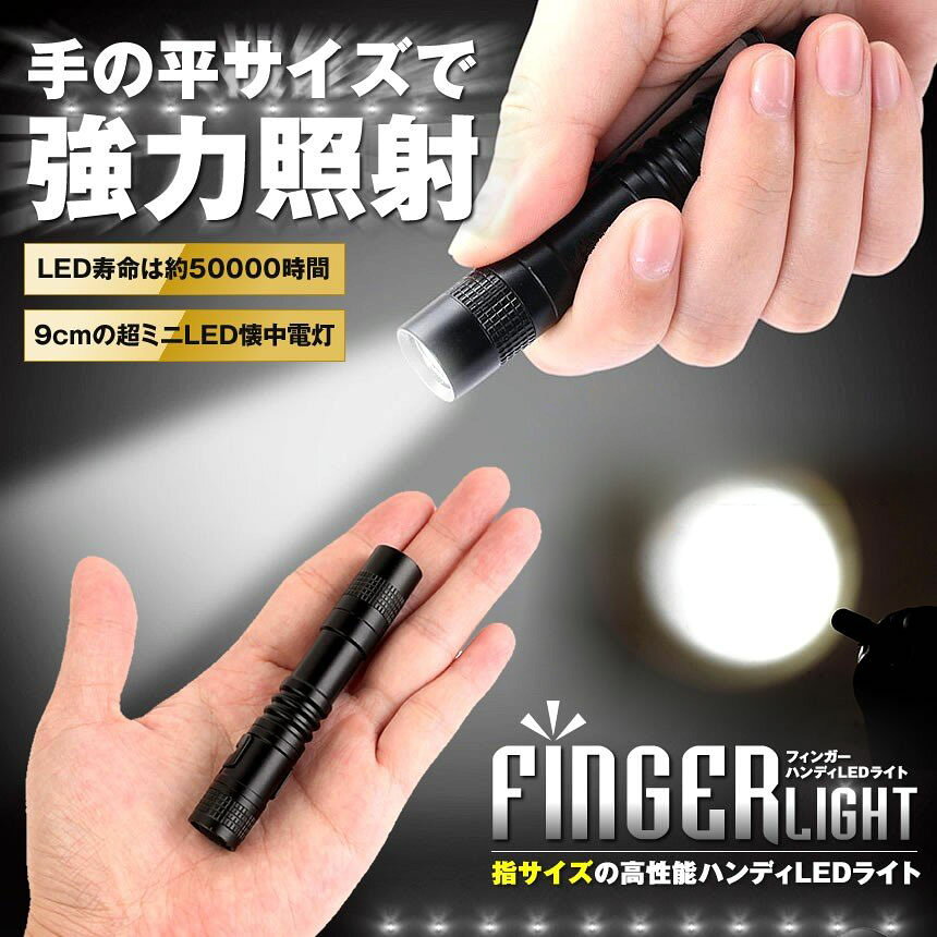 懐中電灯 LED 懐中電灯 小型 ペンライト フィンガー ハンディ LEDライト 超ミニ ペン式 アルミニウム製 IP65 屋外防水 クリップ付き 携帯便利 作業 防災 ライト ハンディライト 単四電池対応 送料無料 hitstore-10006183 ヒットストア サンプル画像2