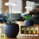 LED植物育成ライト 植物育成ライト 鉢植えに差し込む 4点セット 4段階調光 LED 植物ライト 植物育成ランプ 観葉植物用ライト 室内栽培ランプ 自動オン/...