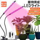 植物育成ライト 植物育成ランプ LED植物育成灯 室内栽培ランプ 3つ照明モード 9段階調光 観葉植物 2ヘッド式ライト 5v 自動ON/OFF 室内/水耕栽培...
