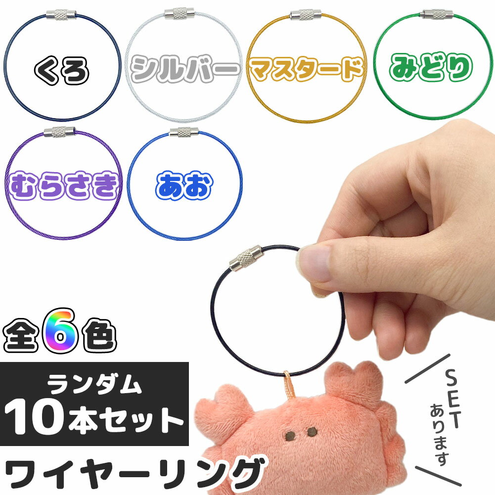 ワイヤーリング キーホルダー キーリング ハンドメイド パーツ チャーム デコ デコレーション ストラッ..