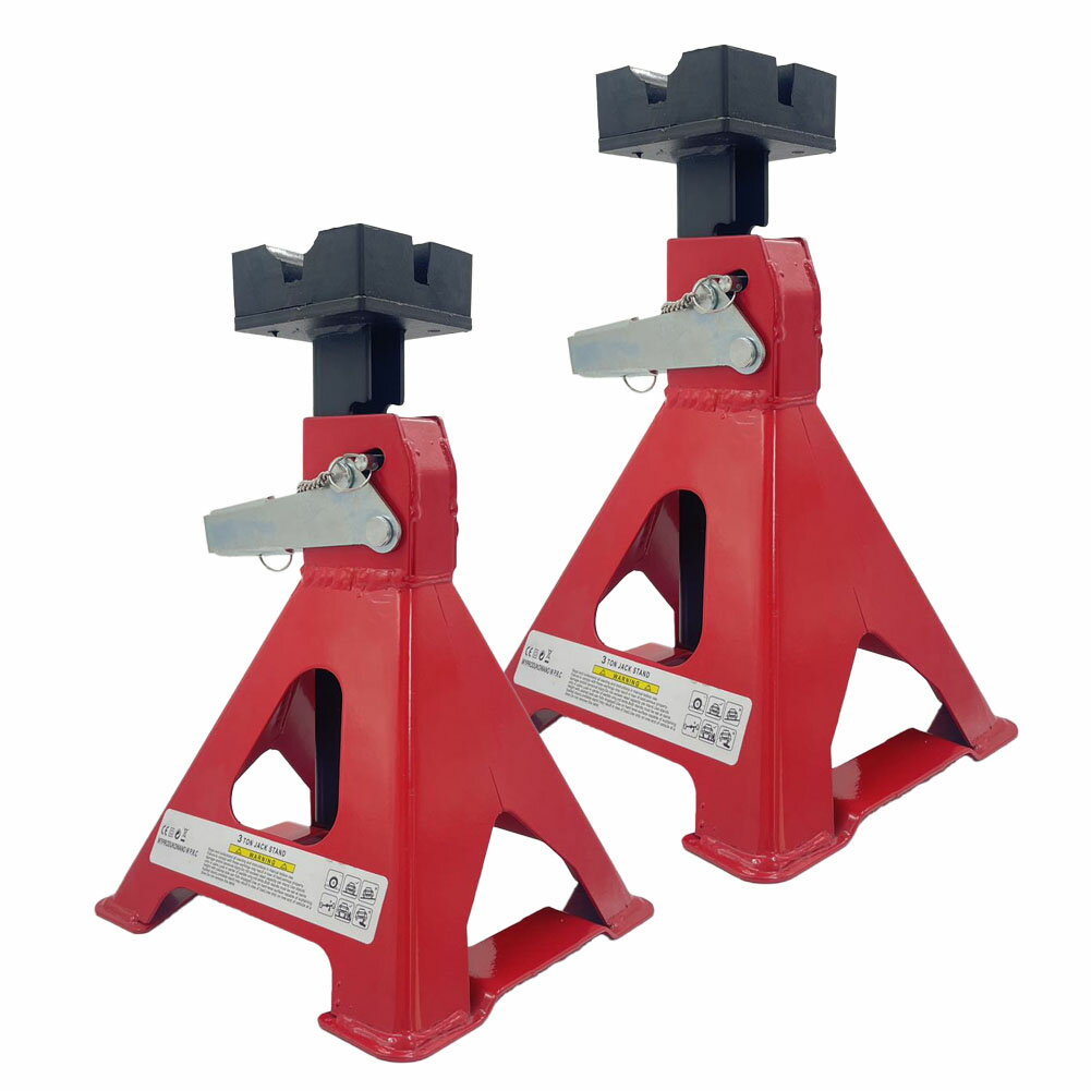 ★大感謝祭！ポイント5倍★ジャッキスタンド 2台セット 最低位285mm 最高位435mm 6段階 調節可能 Jack Stand 低床 ラチェット式 プ ジャッキダウン リジッドラック タイヤ交換 オイル交換 ジャッキ 固定 タイヤ 修理