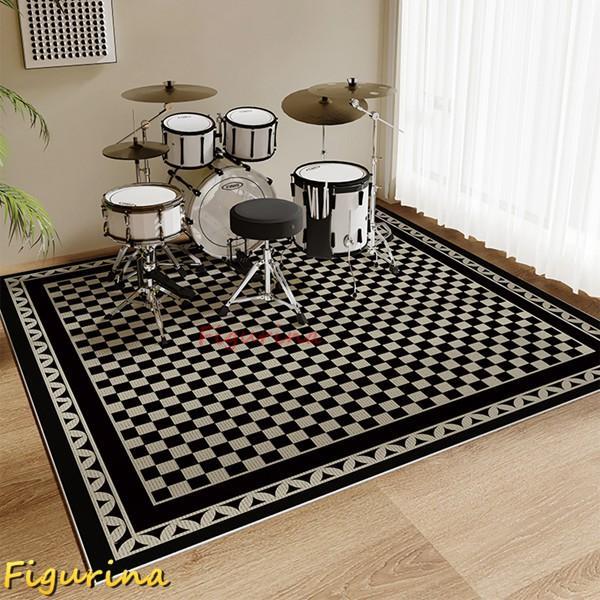 電子ドラムキット ラグ ピアノ用マット カーペット 大判 防振 防音マット 厚地 トプロテクター防音 滑..