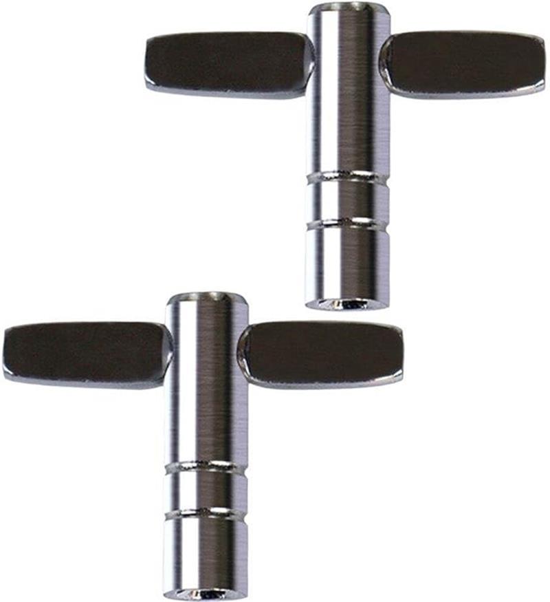 ドラムチューニングキー 調整レンチ 金属 T字型 4角穴レンチ ユニバーサル 打楽器 アクセサリー 2個セット