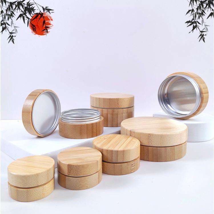 クリーム容器 2個セット 遮光瓶 ハンドクリーム 木製 化粧品用 詰め替え ボトル 小分け容器 小分けボトル クリームケース 保存 詰め替え容器 トラ