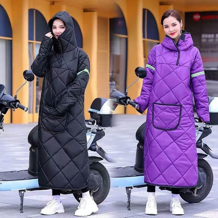 バイク防寒カバー バイク用 全身カバー 汎用 裏起毛 フード付き スクーター専用 オ...