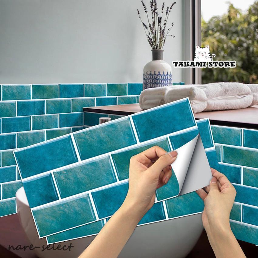 モロッカンタイル シール 石目調 レンガ 耐熱 防水 防汚 キッチン 壁紙に貼る DIY タイルシート 簡単に..