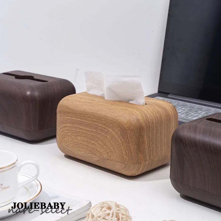 ティッシュボックス 木製 ティッシュケース ティッシュボックス 木目調 生活必需品 ホテル 上品 シンプル オシャレ 丸 小さめ ホテル テ [2]