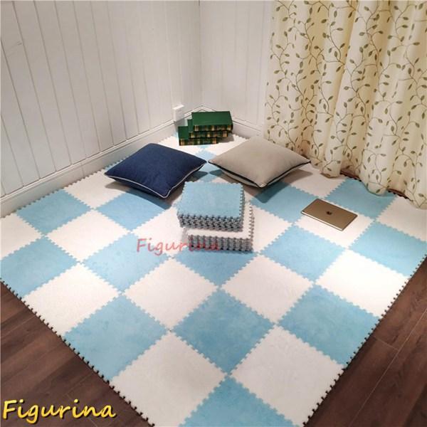 起毛ジョイントマット もこもこ タイルカーペット 柔らかい 絨毯 保温防寒 大判 ジョイントマット 厚手 フロアマット 防音 抗菌防臭