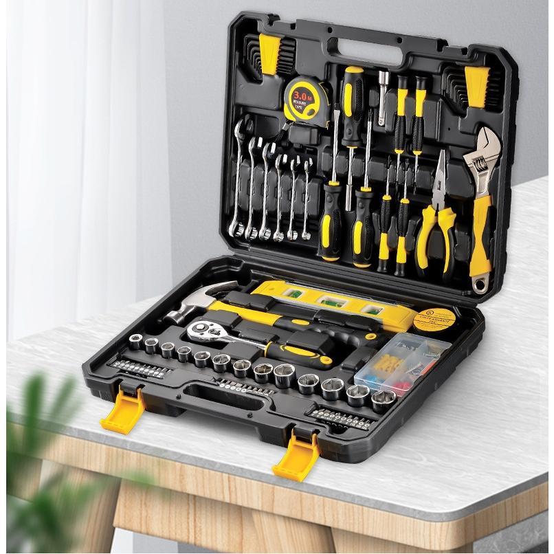 ール セット 工具セット ホームツールセット 家庭修理 工具箱 道具セット 日常ツールキット 家庭用 バイク 自転車 車整備 家具組み立て DIYセット 修理道具セット 便利な収納ケース付き