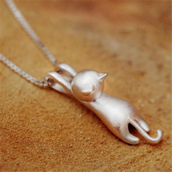 ネックレス レディース シルバー ねこ柄 猫柄 アクセサリー プチプラ シンプルネックレス 可愛い