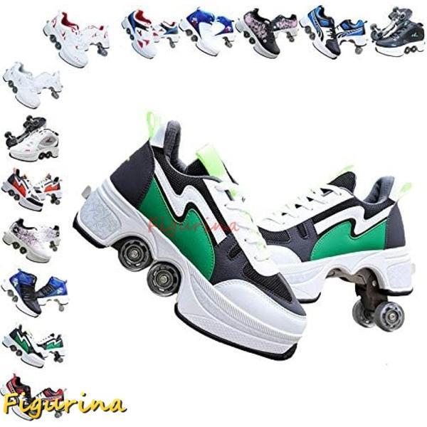 ローラーシューズ ローラースケート大人用 ローラースケート 子供用 調整可能な四輪 ローラースケート ..