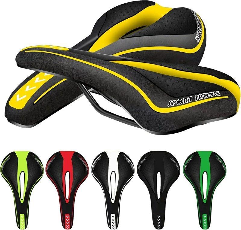 自転車サドル ソフトサドル お尻が痛くない 低反発サドルクッション 穴あき ロードバイク マウンテンバ..