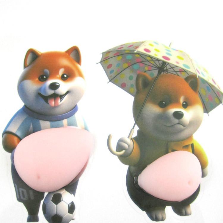 12点セット おなかシール お腹シール おしりシール もちもち お腹ぷにぷにシール デブ 犬 ぷにぷにシール 柔らかいお腹 ぷくぷくシール hitsujiza2-10005171 ひつじ座Shop楽天市場店 サンプル画像3