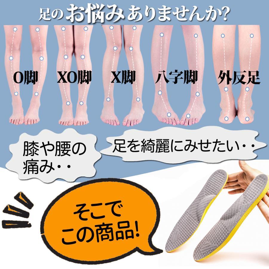 インソール O脚 X脚 O脚矯正 O脚補正 XO脚 扁平足 八字脚 外反足 中敷き 衝撃吸収 ...