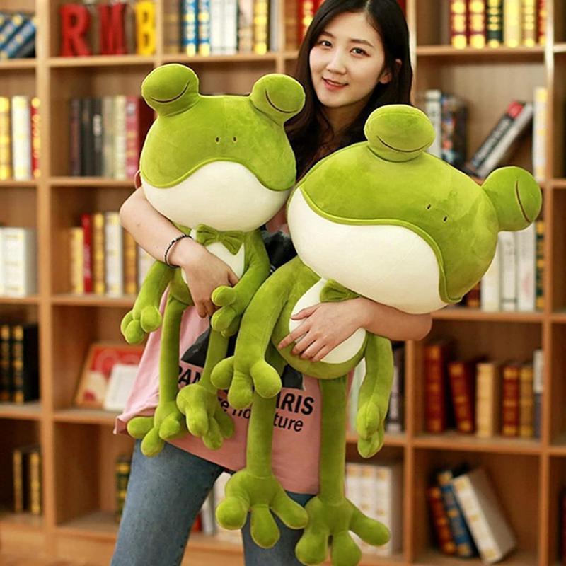 Frog - カエル グリーン カエルぬいぐるみ まくら 抱き枕 蛙 カエル抱き枕 おもちゃ プレゼント かわいい 大きいサイズ 35-85cm 出産祝い 記念日 椅子 ソファー 背当て クッション 腰枕 カエル縫い包み キッズ 子ども 添い寝枕