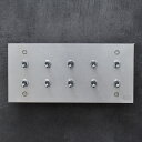 ステンレス製トグルスイッチM(10口2列型)シルバー マット仕上げ 3路式(片切対応) スイッチプレート 照明器具 リビング 玄関 トイレ おしゃれ かっこいい...