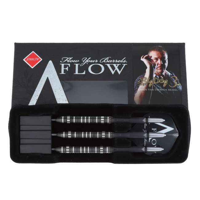 【中古】 DYNASTY A-FLOW BLACK LINE Big Dog3 STEEL【箱あり】 【RANK 5】(ダーツ バレル ストレートバレル タングステン ハードダーツ ダーツセット ダーツ シャフト ダーツ フライト ダーツ 矢 羽 darts barrel darts set) 3