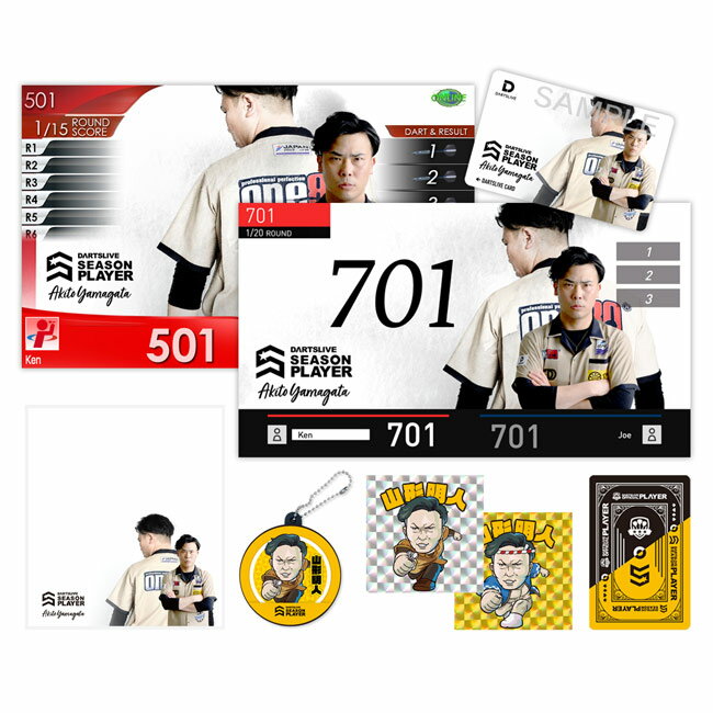 DARTSLIVE PLAYER GOODS 山形明人選手セット　(ダーツ カード)