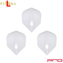 L-style(エルスタイル) L-Flight PRO(エルフライト プロ) 無地 シェイプ クリアホワイト (ダーツ フライト 羽 darts flight...