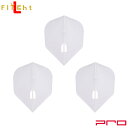 L-style(エルスタイル) L-Flight PRO(エルフライト プロ) 無地 シェイプ ホワイト (ダーツ フライト 羽 darts flight)