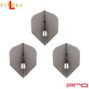 L-style(エルスタイル) L-Flight PRO(エルフライト プロ) 無地 シェイプ クリアブラック (ダーツ フライト 羽 darts flight...